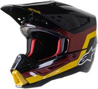 Alpinestars SM5 Venture Motocross Helmet, black-red-yellow, size S for Men