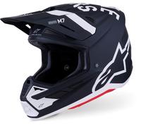 Alpinestars SM7 Dasher Motocross Helmet, black-white, size XS for Men