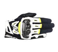 Alpinestars SMX-2 Air Carbon V2 Motorcycle Gloves, black-white-yellow, size S