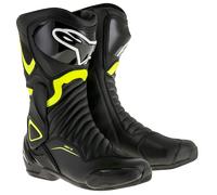 Alpinestars SMX-6 V2 Motorcycle Motorbike Boots Black Flo Yellow