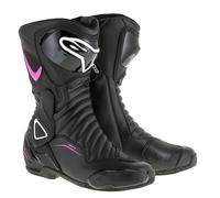 Alpinestars Stella SMX-6 V2 Womens Motorbike Boots - Black Fuchsia White UK 6