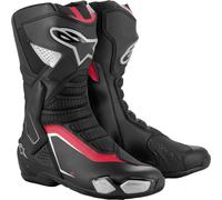 Alpinestars SMX-6 V3 Black Silver Red Motorcycle Boots Sport Race Motorbike Bike