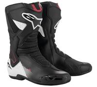 Alpinestars SMX-6 V3 Boots Motorbike Motorcycle Black / White / Red Graphic