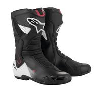Alpinestars SMX-6 V3 Moto Motorcycle Motorbike Boots Black / White / Red Graphic