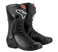Alpinestars SMX-6 V3 Motorcycle Motorbike Boots - BLACK RED FLUO