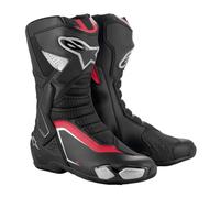 Alpinestars SMX-6 V3 Motorcycle Motorbike Boots Black Silver Red