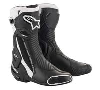 Alpinestars SMX Plus v2 Motorcycle Boots CE Sports Touring Motorbike Black White