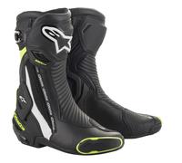 Alpinestars SMX Plus V2 Motorcycle Motorbike Boots Black White Yellow Fluo