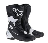 Alpinestars SMX-S CE Sports Racing Motorcycle Motorbike Boots Track Black White