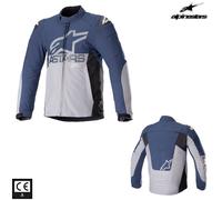 Alpinestars SMX Waterproof Motorcycle Textile Jacket - Night Navy / Dark Grey