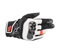 Alpinestars SMX Z All Weather Motorcycle Textile Gloves Black / White / Fluo Red
