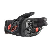 Alpinestars SMX Z Drystar All Weather Motorcycle Textile Gloves Black / Fluo Red