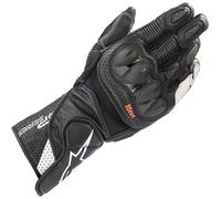 Alpinestars SP-2 V3 Motorcycle Motorbike Leather Gloves - Black / White