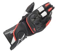 Alpinestars SP-2 V3 Motorcycle Motorbike Leather Gloves - Black White Bright Red