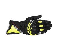 Alpinestars SP-3 Motorbike Leather Gloves Black / Fluo Yellow / White