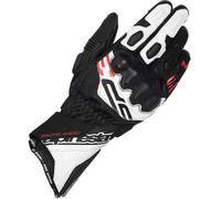 Alpinestars SP-3 Motorcycle Race Track Leather Gloves - Black / White / Fluo Red