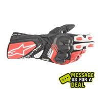 Alpinestars SP-8 V3 Motorcycle Gloves Black White Bright Red