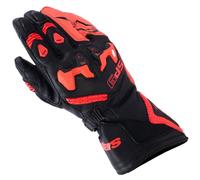 Alpinestars SP-9 Vented Leather Motorcycle Sports Gloves Black Red Fluo