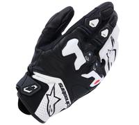 Alpinestars SP-R Tech Motorcycle Short Racing Leather Gloves - Black / White