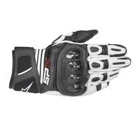 Alpinestars SP X Air Carbon V2 Leather Motorcycle Touchscreen Gloves Black/White