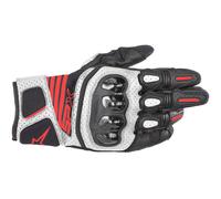 Alpinestars SP-X Air Carbon V2 Motorcycle Gloves Black White Flo Red
