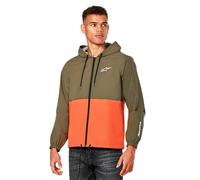 Alpinestars Speeder Windbreaker Jacket, Military Green/Orange, XL