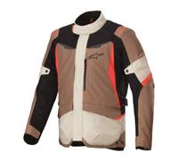 Alpinestars ST-1 Motorcycle Motorbike Jacket - Dark Khaki, Sand, Black, Red Fluo