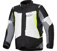 Alpinestars ST-1 waterproof Motorcycle Textile Jacket, black-grey-yellow, size 4XL for Men