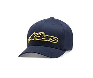 Alpinestars Standard Blaze Flexfit Hat Navy/Yellow Sm/Md, Multi, one_Size