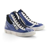 Alpinestars Stated Flair Short Leather Retro Motorcycle Boots Blue White Black