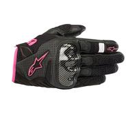 Alpinestars Stella Air v2 Leather Ladies Motorcycle Bike Gloves Black Fuchsia
