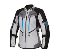 Alpinestars Stella Bogota Pro Drystar Motorcycle Jacket Ice Grey Black Cyan