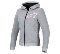 alpinestars Stella Chrome V2 Sport Motorbike Hoodie Grey/Pink XL gray