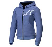 Alpinestars Stella Chrome V2 Sport Ladies Motorcycle Zip Hoodie, blue, size L for Women