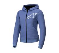 Alpinestars Stella Chrome V2 Sport Ladies Motorcycle Zip Hoodie, blue, size S for Women