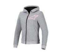 Alpinestars Stella Chrome V2 Sport Women's MC Hoodie Grey/Pink FluoXS Grey,Pink Fluo