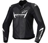 Alpinestars Stella Faster V3 Ladies Motocycle Leather Jacke, black-white, size 38 for Women