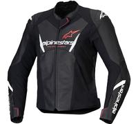 Alpinestars Stella Faster V3 Leather Jacket - Black / White / Fluo Coral