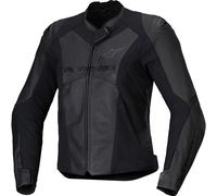 Alpinestars Stella Faster V3 Leather Motorbike Motorcycle Jacket - Black / Black
