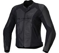 Alpinestars Stella Faster V3 Leather Motorbike Motorcycle Jacket - Black / Black