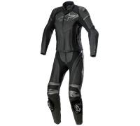 Alpinestars Stella GP Plus 2-Piece Leather Suit Black/Metallic Grey48 Long Black,Metallic Grey