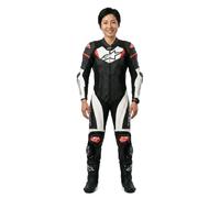 Alpinestars Stella GP Plus Ladies 1-Piece Motorcycle Leather Suit, black-white-red, size 44 for Women