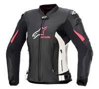 Alpinestars Stella GP Plus V4 Leather Jacket Motorbike Black / White / Diva Pink