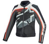 Alpinestars Stella Idles Motorcycle Textile Jacket - Off-White /Flame Red /Black