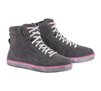 Alpinestars Women's Boots Stella J-6 Waterproof Leather Light Gray/Fuchsia EU 41