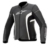 Alpinestars Stella Kira V2 Ladies Motorcycle Leather Jacket, black-white, size 42 for Women