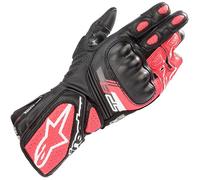 Alpinestars Stella SP-8 V3 Leather Motorbike Gloves - Black / White / Diva Pink