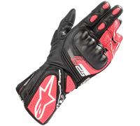 Alpinestars Stella SP-8 V3 Leather Motorbike Gloves - Black / White / Diva Pink