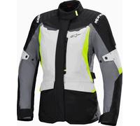 Alpinestars Stella ST-1 waterproof Ladies Motorcycle Textile Jacket, black-grey-yellow, size M for Women