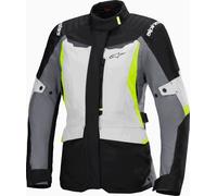 Alpinestars Stella ST-1 waterproof Ladies Motorcycle Textile Jacket, light grey/black/neon yellow, size XXL